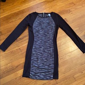Black and Grey Bodycon Dress